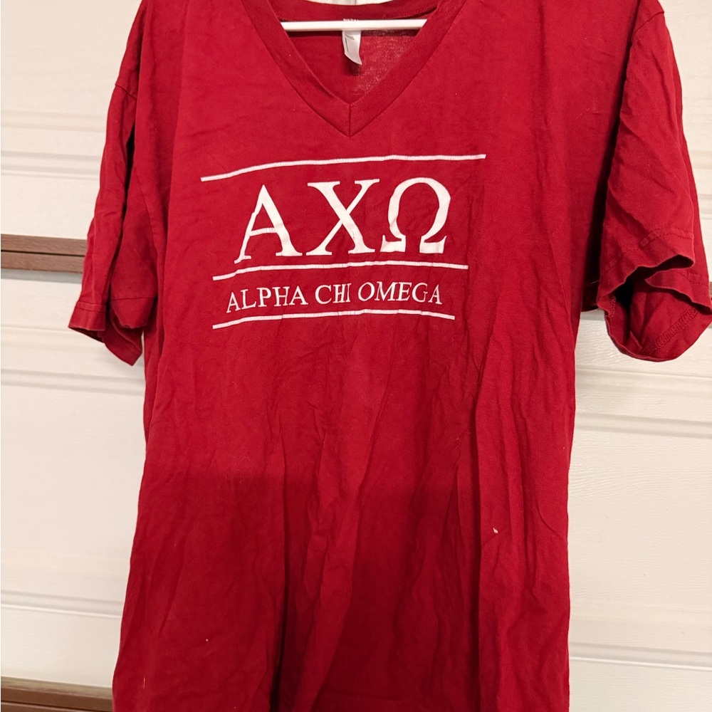 Alpha Chi Omega Red V neck